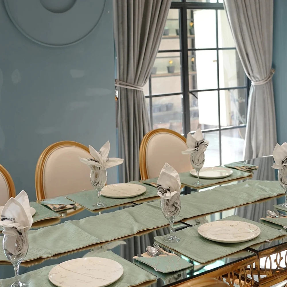 Sleek Mint Green Table Mat Set - myhomestore.com.pk