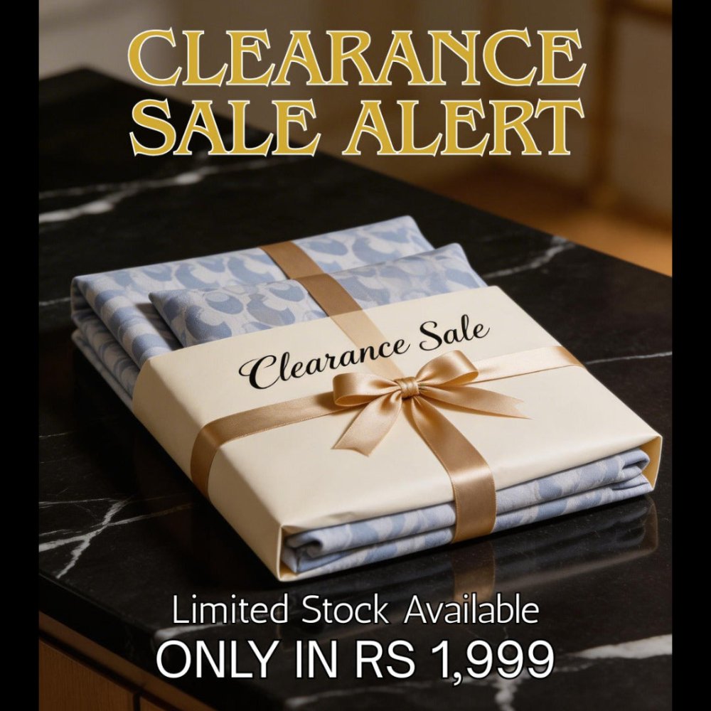 Soft Blue Abstract Bedspread Collection - myhomestore.com.pk