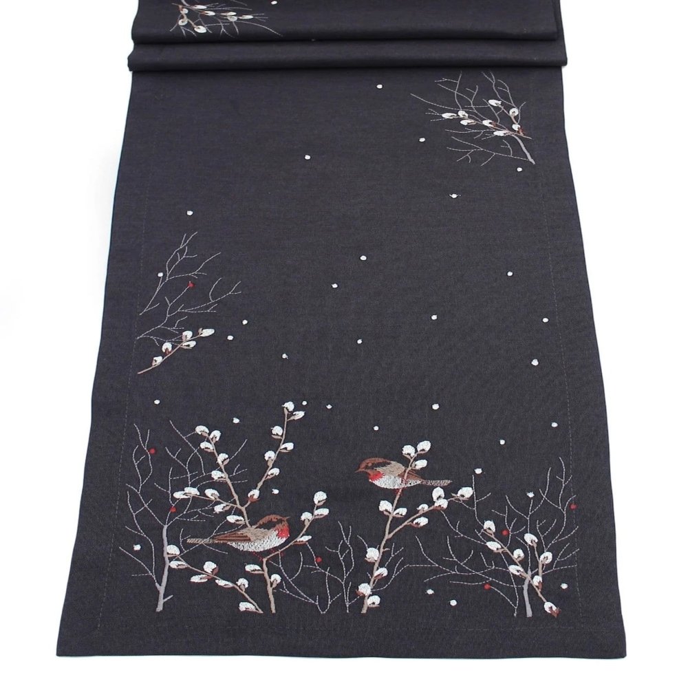 Sparrow Embroidered Table Runner - myhomestore.com.pk