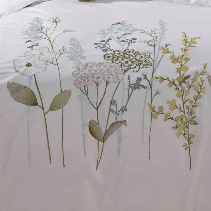 Spring Blossom Embroidery Duvet Set - myhomestore.com.pk