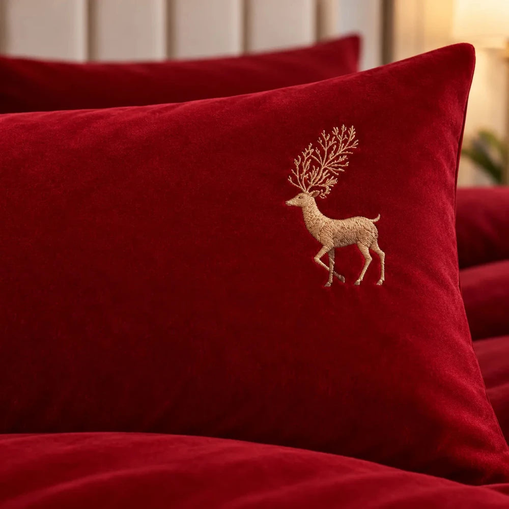 Stag Embroidered Premium Bedding Set - myhomestore.com.pk