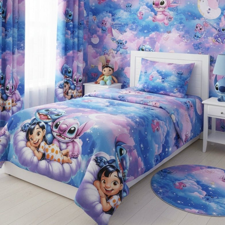 Stitch in the Clouds Kids Bed-sheet - myhomestore.com.pk