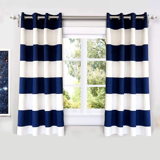 Stripe Printed Curtain - myhomestore.com.pk