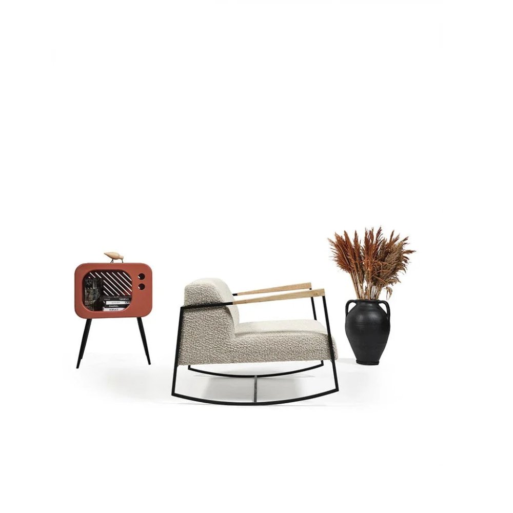 Stylish Armchair with Metal Frame - myhomestore.com.pk