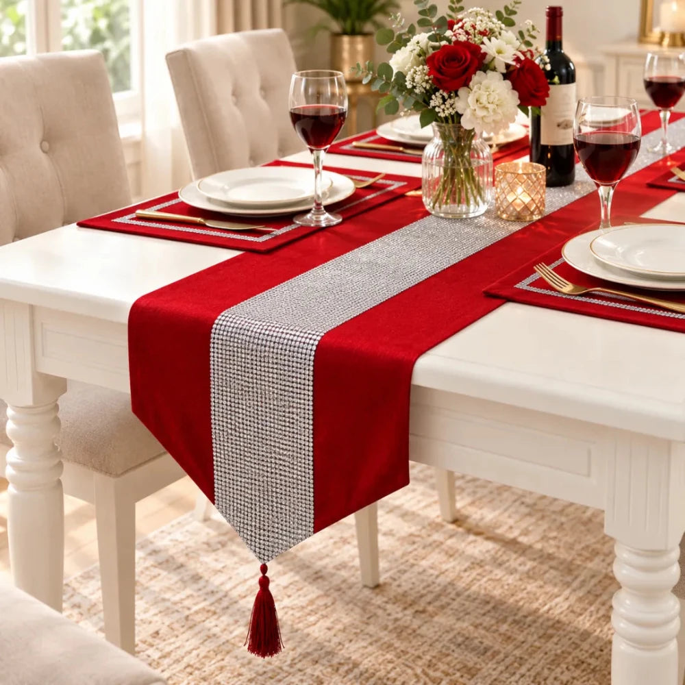 Table Runner (Red) - myhomestore.com.pk