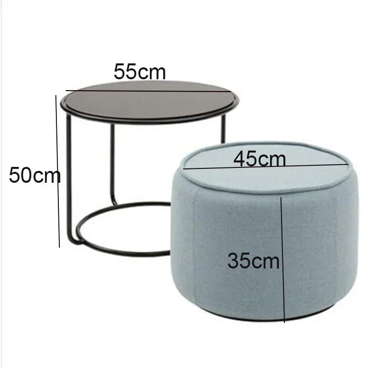Tom Pouf & Side Table - myhomestore.com.pk
