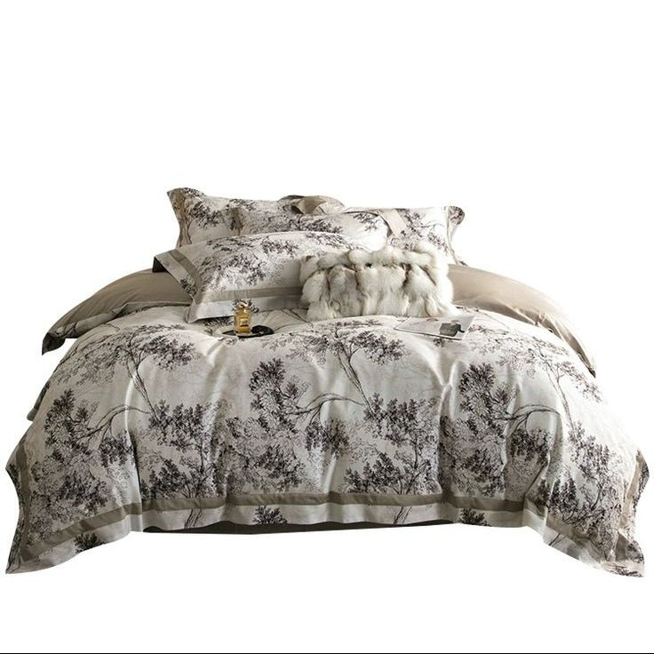 Tree Garden Printed Duvet Set – Luxury Bedding - myhomestore.com.pk
