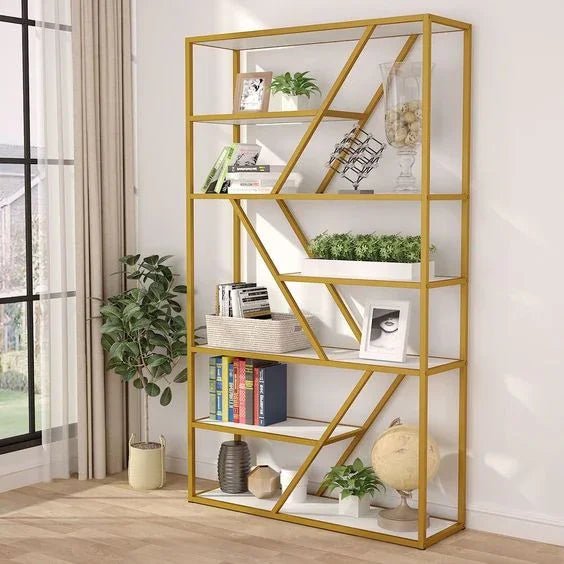 Tribesigns 7 - Shelf Industrial Bookshelf - myhomestore.com.pk