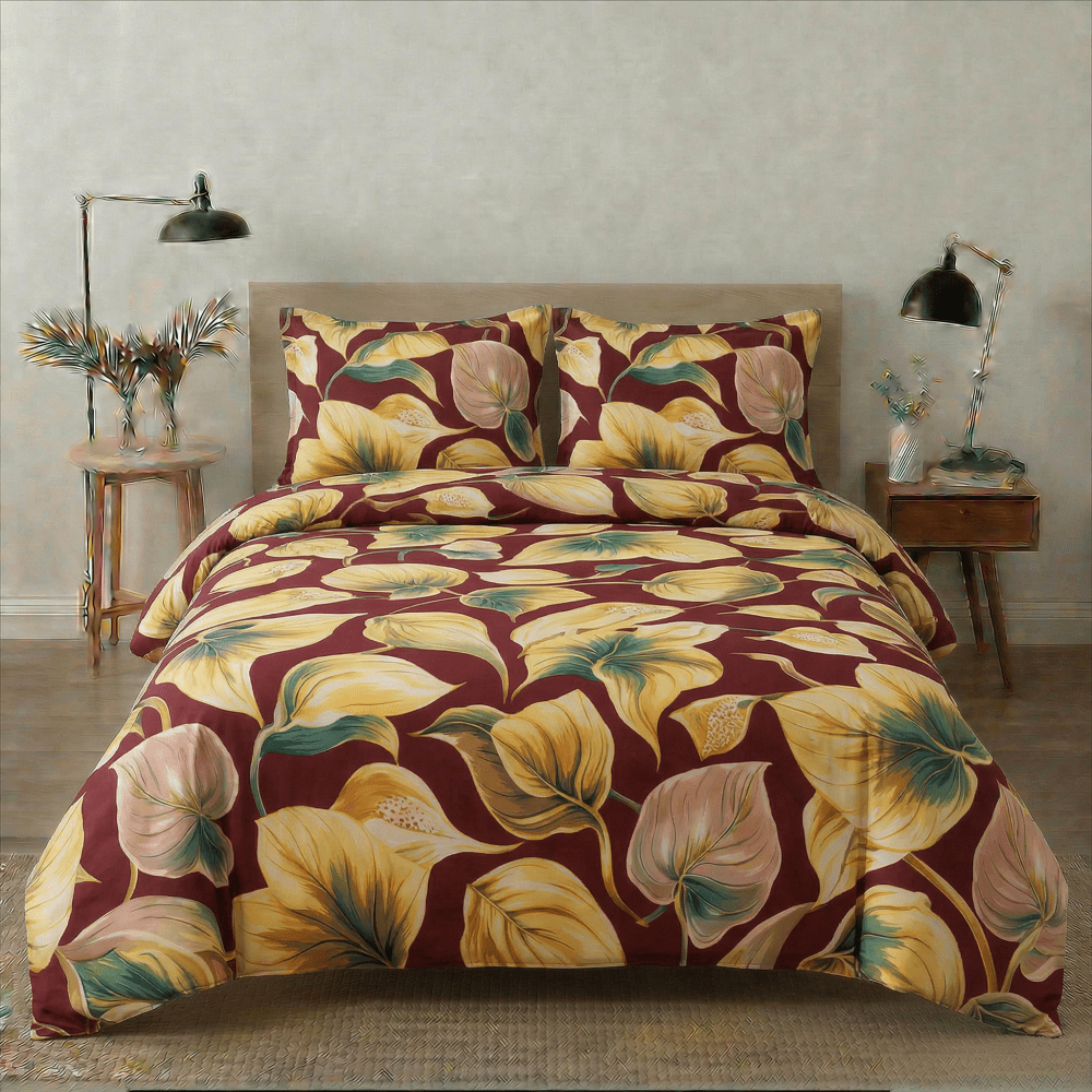 Tropical Blossom Bedsheet (3pcs) - myhomestore.com.pk