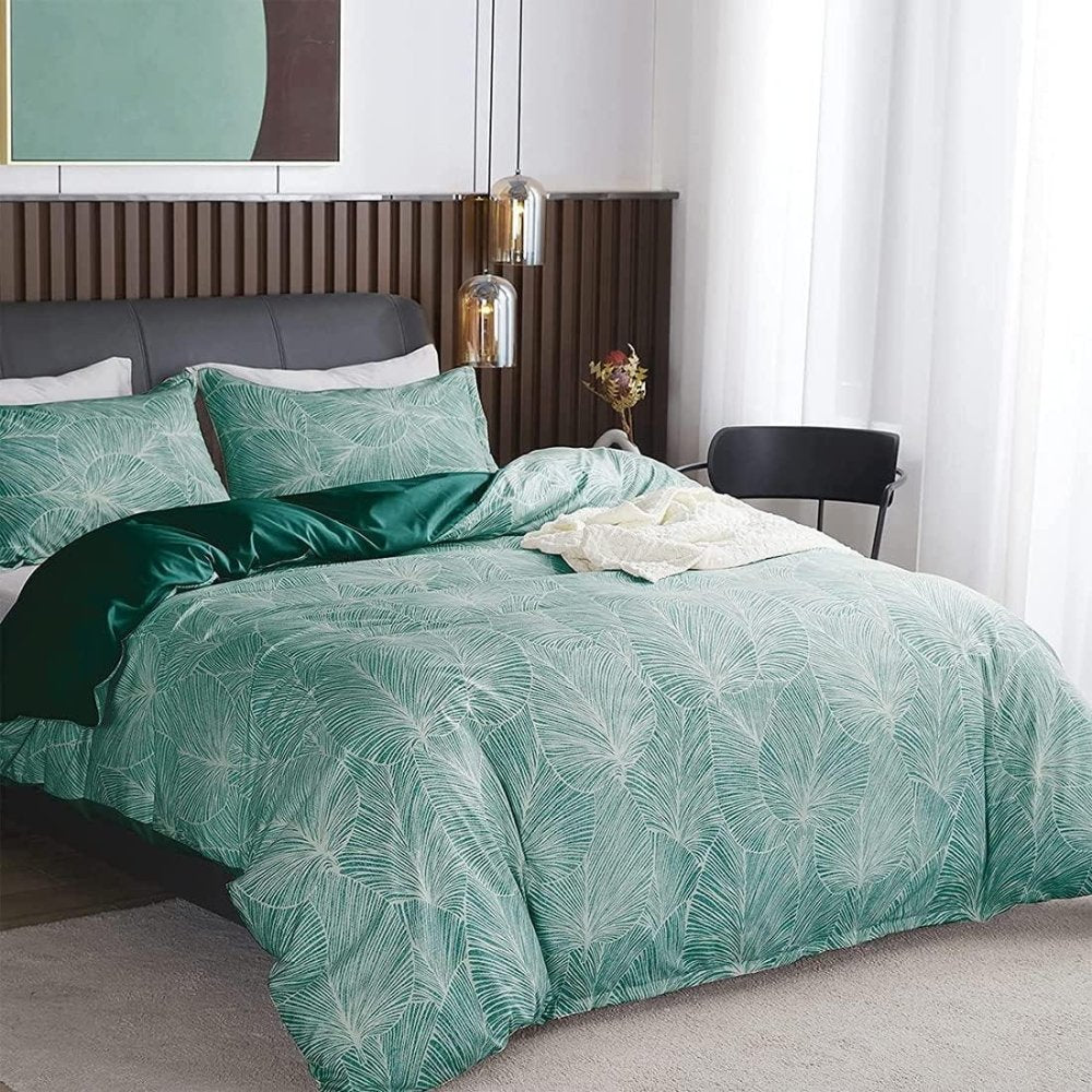 Tropical Leaves Printed Bedding Duvet Set - Artistic & Elegant - myhomestore.com.pk