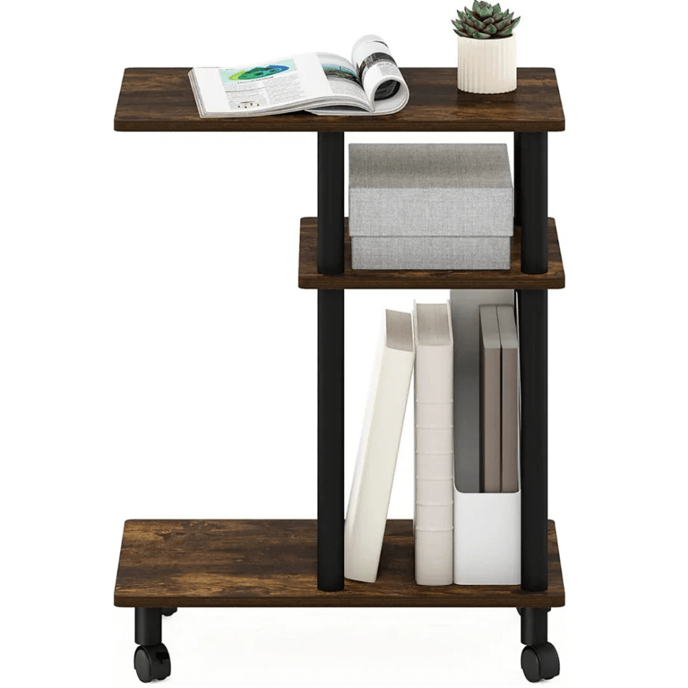 U - Shaped Side Table with Casters - myhomestore.com.pk