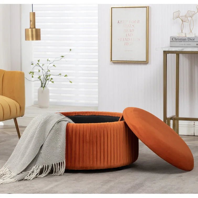 Upholstered Storage Ottoman - myhomestore.com.pk