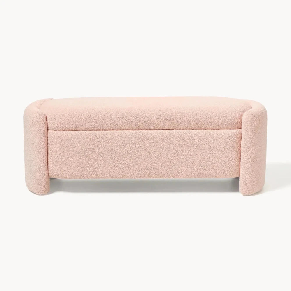 Upholstered teddy bench with storage space - myhomestore.com.pk