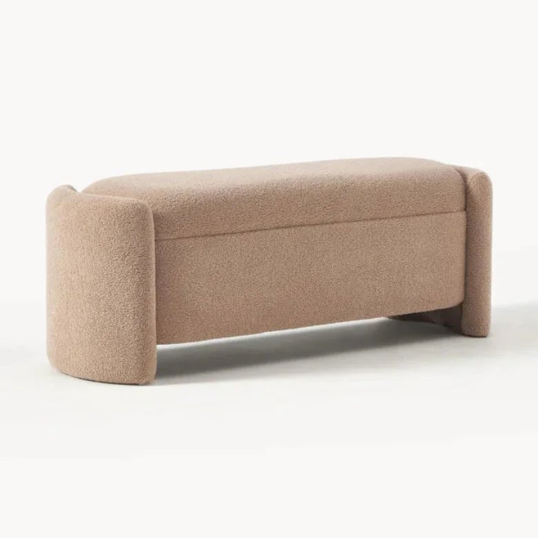 Upholstered teddy bench with storage space - myhomestore.com.pk
