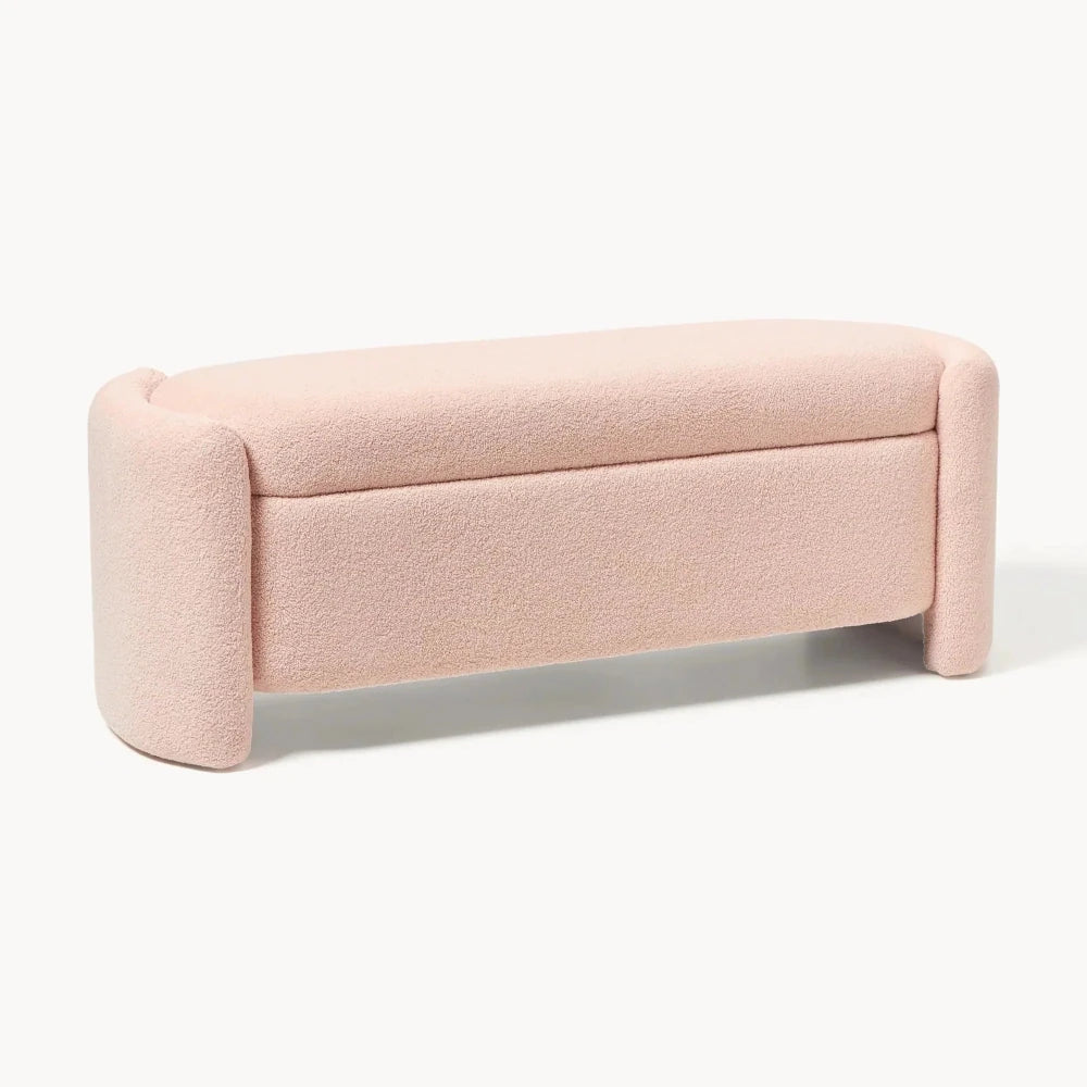 Upholstered teddy bench with storage space - myhomestore.com.pk