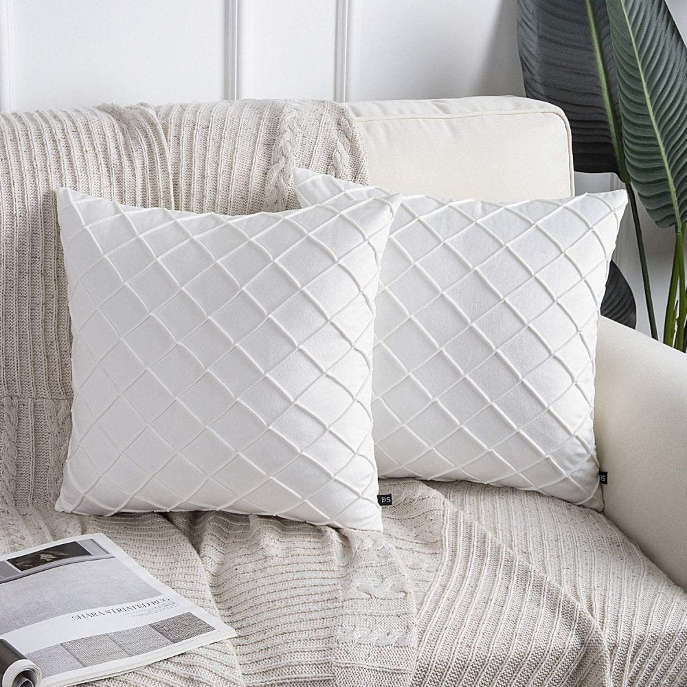 Velvet Pinch Pleated Cushion Cover - myhomestore.com.pk