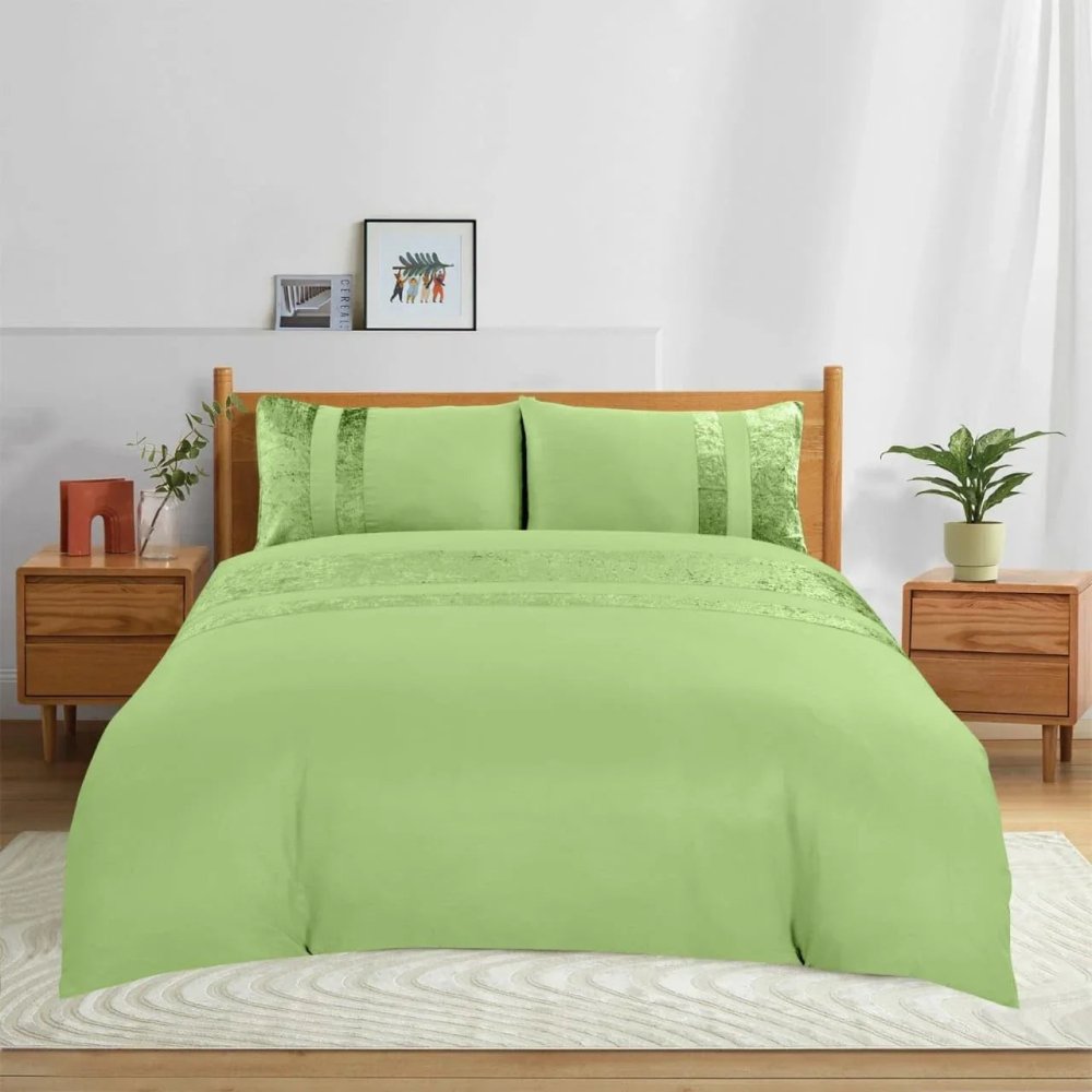 Velvet Stripe Duvet Set - myhomestore.com.pk