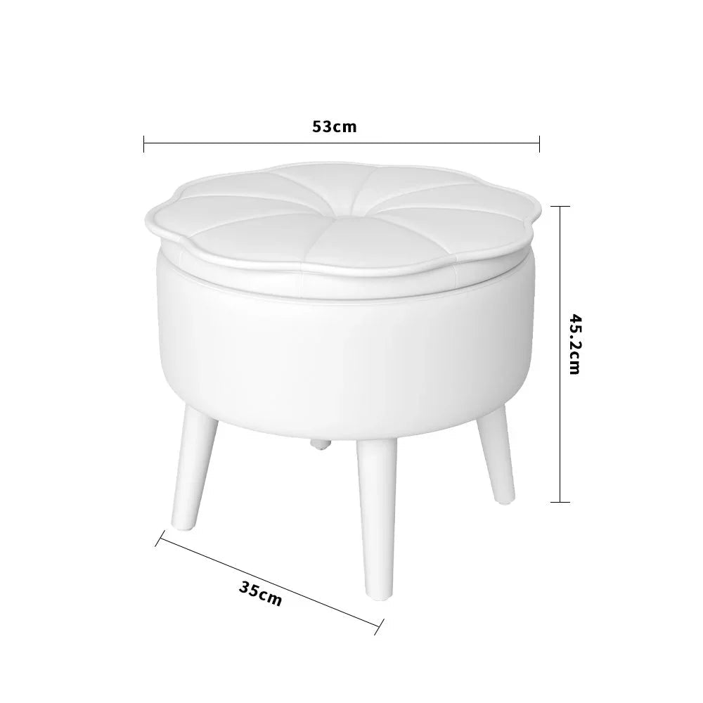 Velvet Tufted Round Storage Ottoman - myhomestore.com.pk