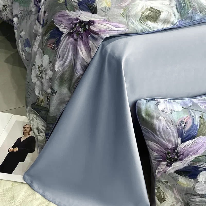 Vintage French Style Rose Printed Bedding Duvet Set - myhomestore.com.pk