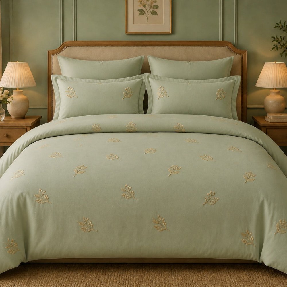 Willow Branch Embroidered Premium Bedding Set - myhomestore.com.pk