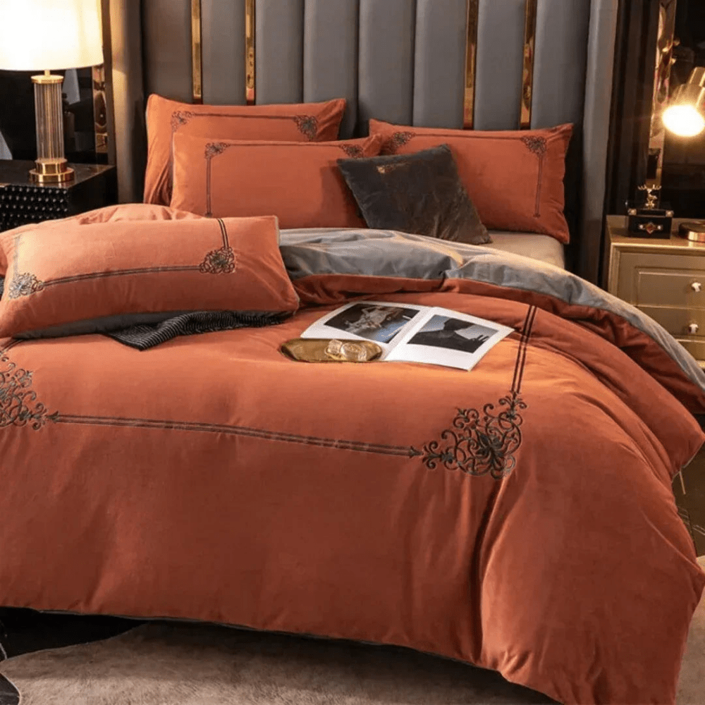 Winter Thick Coral Velvet Duvet Set - myhomestore.com.pk