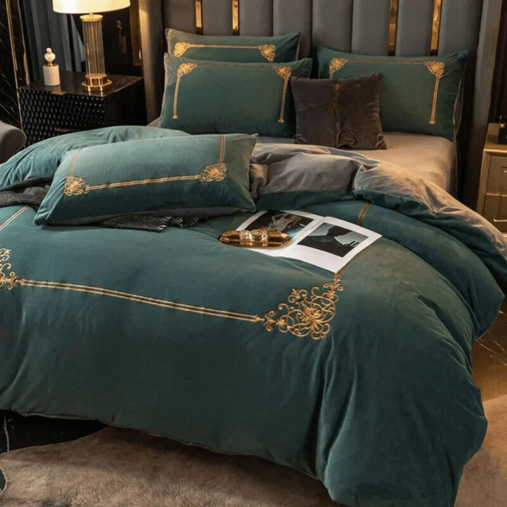 Winter Thick Coral Velvet Duvet Set - myhomestore.com.pk