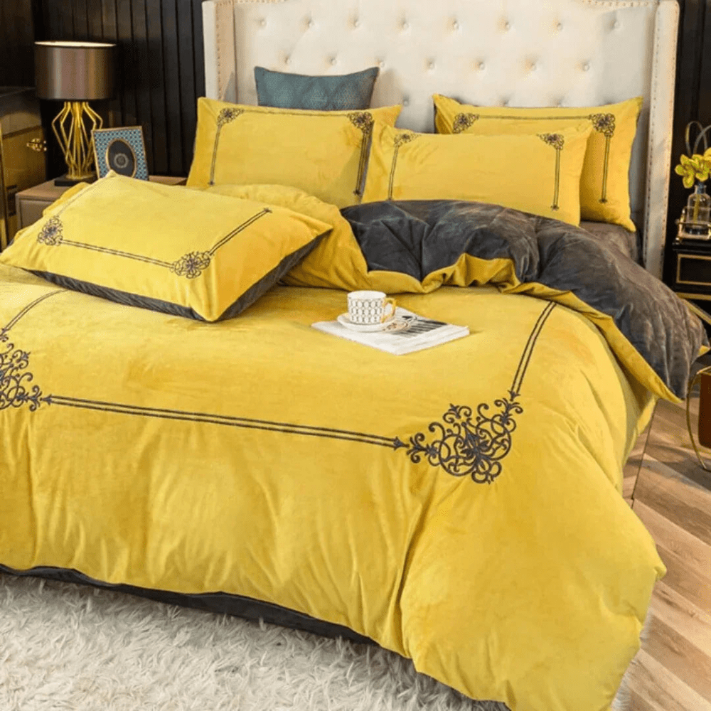 Winter Thick Coral Velvet Duvet Set - myhomestore.com.pk