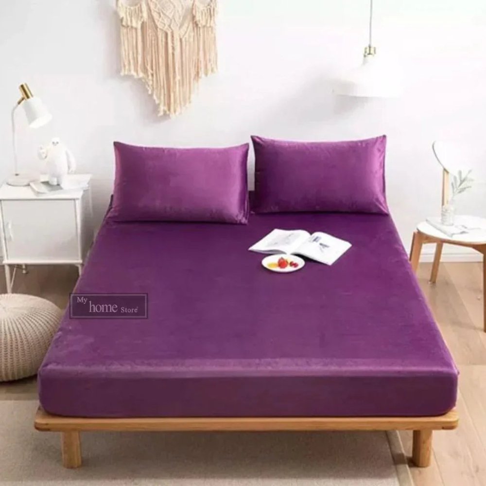 Winter Warm Velvet Fitted Sheet - myhomestore.com.pk