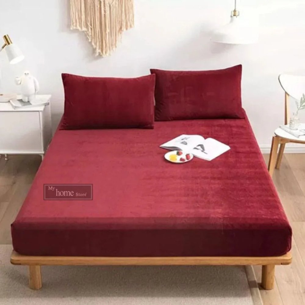 Winter Warm Velvet Fitted Sheet - myhomestore.com.pk
