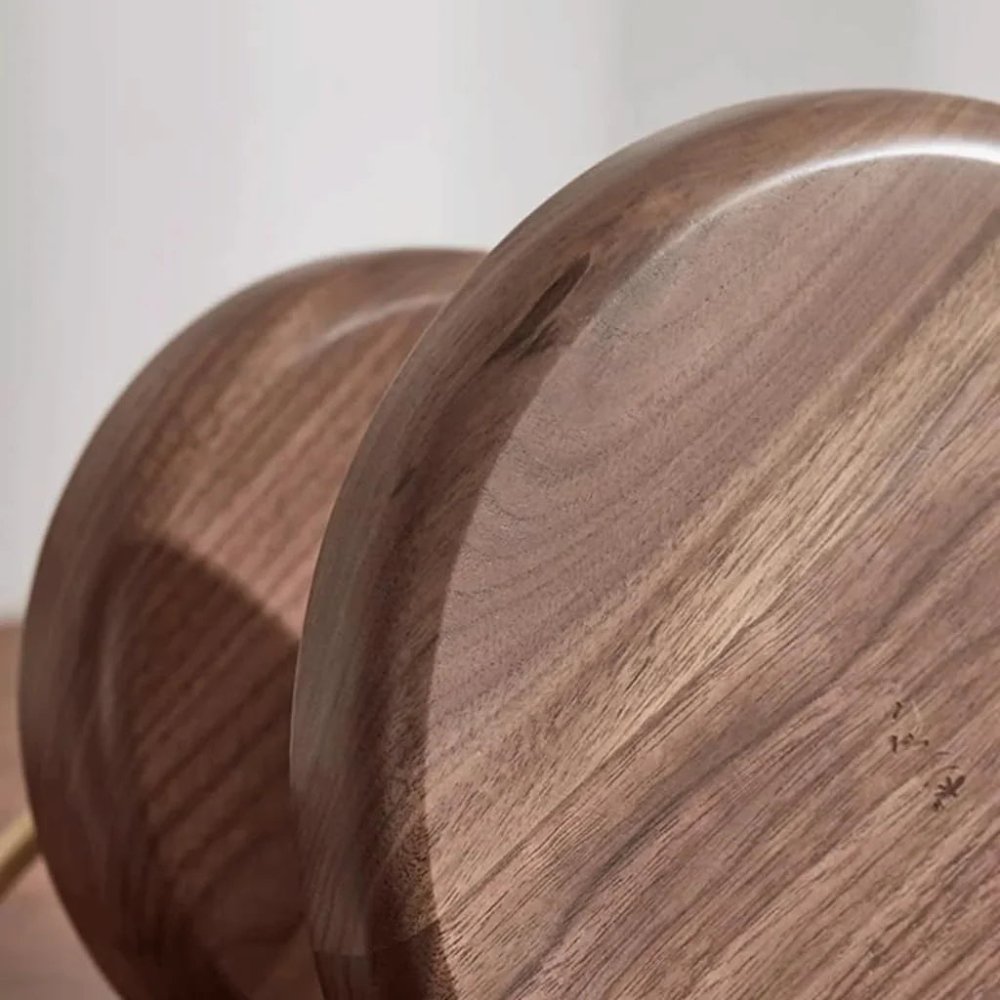 Wooden Round Double Layer Dessert Serving Tray – Elegant Tiered Display Stand - myhomestore.com.pk