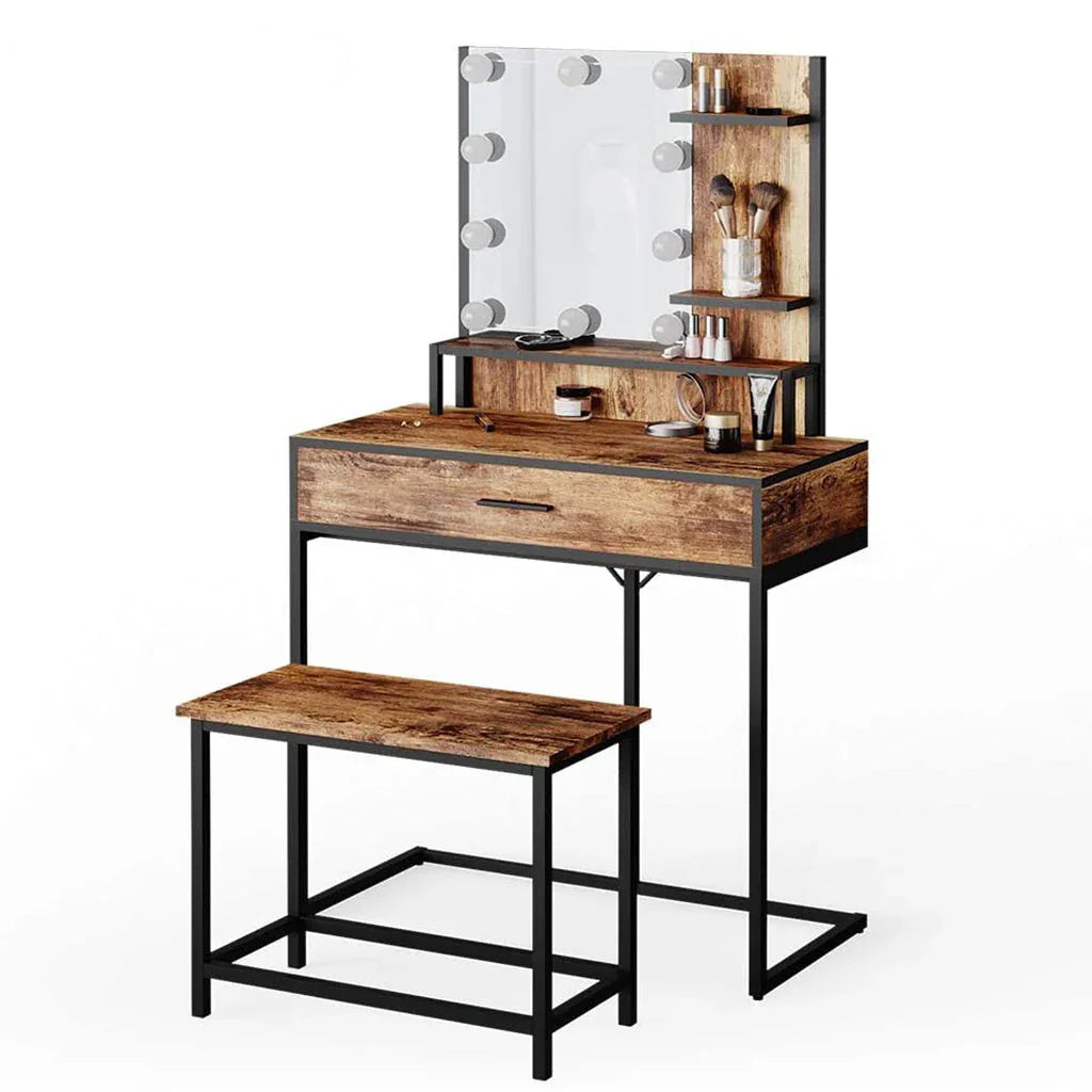 Dressing Table, Hairdressing Table, Make-up Table, Metal Frame - myhomestore.com.pk