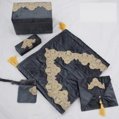 Prayer Mat Set ( Embroidered lace ) - myhomestore.com.pk