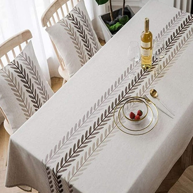Embroidered Pattern Cotton Table Cover