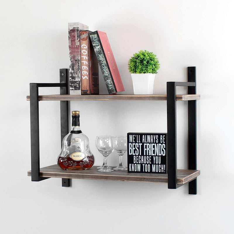 Weven Industrial Pipe Shelving Wall Mounted
