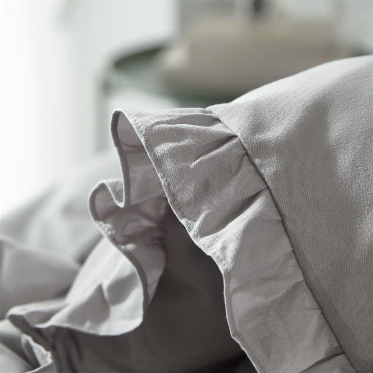 Lotus Leaf Duvet Cover (Light Grey) - myhomestore.com.pk