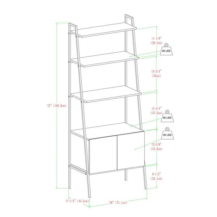 72'' H x 24'' W Ladder Bookcase - myhomestore.com.pk