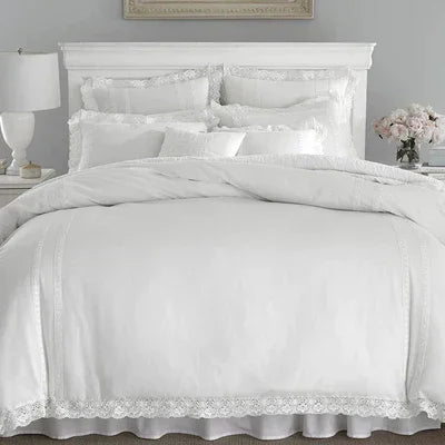 Luxury Soft Duvet Set With Lace - myhomestore.com.pk