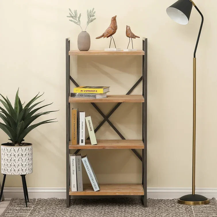 Carncoagh 54.3'' H x 24'' W Iron Etagere Bookcase - myhomestore.com.pk