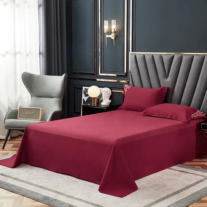 Maroon Elegant Embroidered Cotton European Style Duvet Set - myhomestore.com.pk