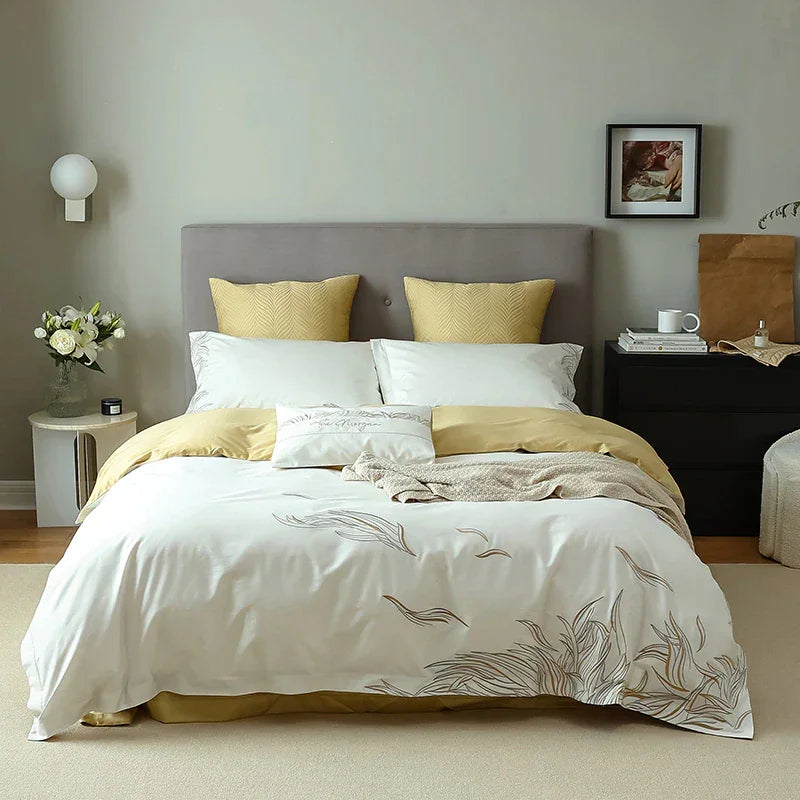 Coral Adornment Embroidery Duvet Set - myhomestore.com.pk