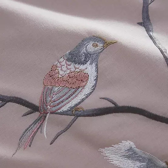 New Luxury Branch Embroidery Duvet Set (Pink) - myhomestore.com.pk