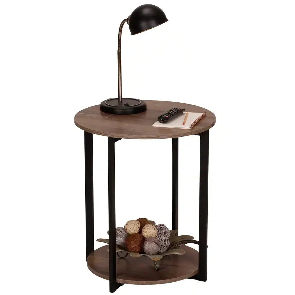 Carbon Loft Mullis Round Double Tier End Table - myhomestore.com.pk