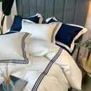 New Embroidered Luxury Baratta Stitch Tetra Line Duvet Set - myhomestore.com.pk