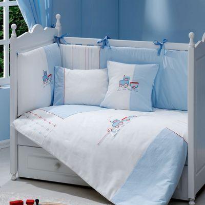 Blue & White Baby Cot Set - myhomestore.com.pk