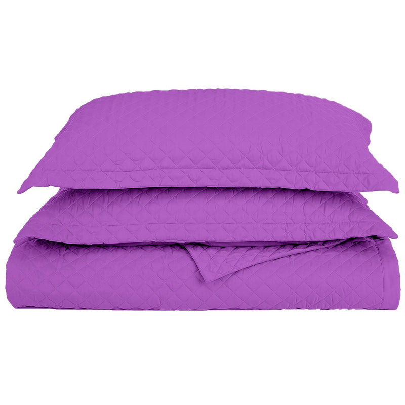 Quilted Diamond Bed Spread (Light Purple)
