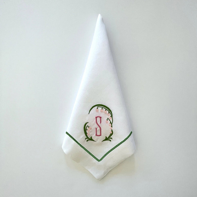 Lily Of The Valley Signature Monogramme Napkin