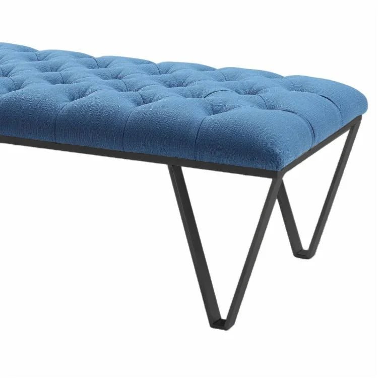 Armen Living Serene 54 in. Tufted Backless Upholstered Bench - myhomestore.com.pk