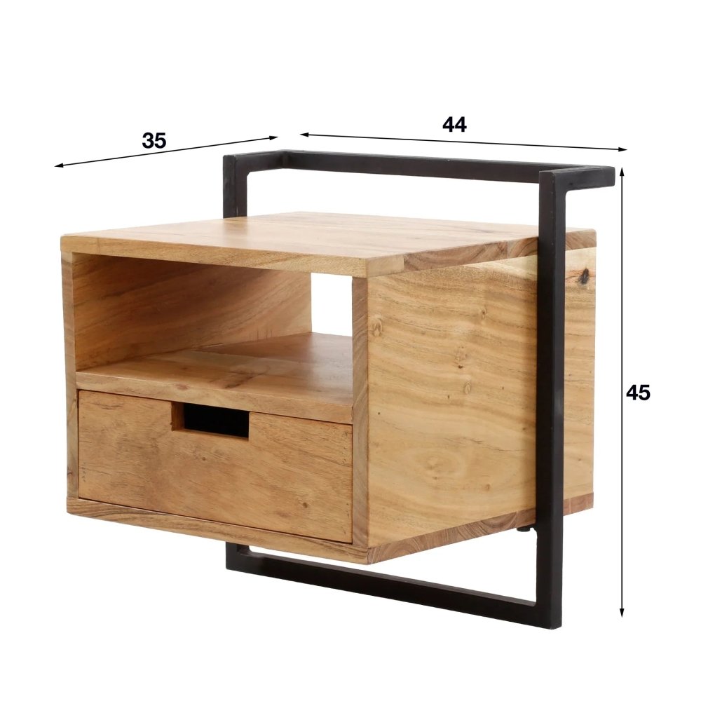 Bedside table with 1 open compartment Side Table - myhomestore.com.pk