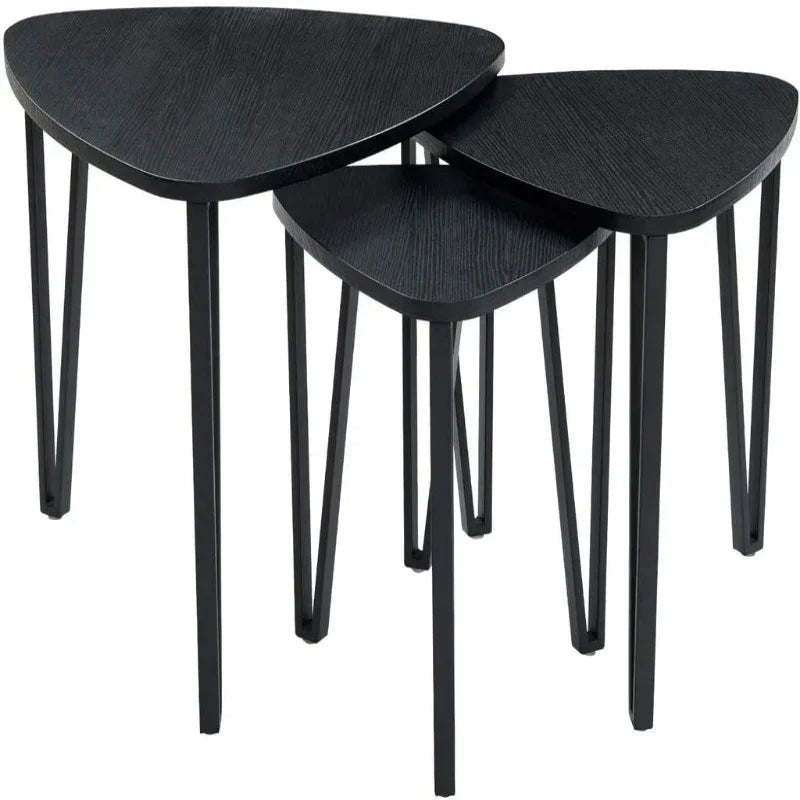 Black Nesting - Tables Living Room Coffee Table Sets of 3 - myhomestore.com.pk