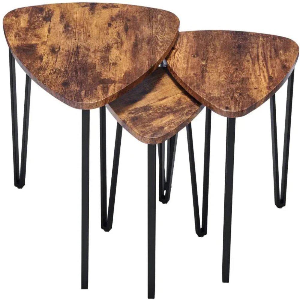 Brown Nesting - Tables Living Room Coffee Table Sets of 3 - myhomestore.com.pk